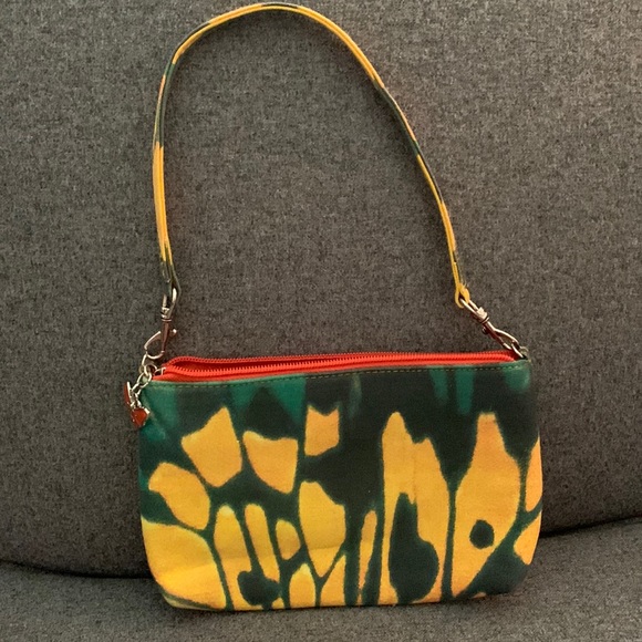 Neiman Marcus Handbags - Neiman Marcus butterfly wing mini canvas purse, zipper closure, removable strap